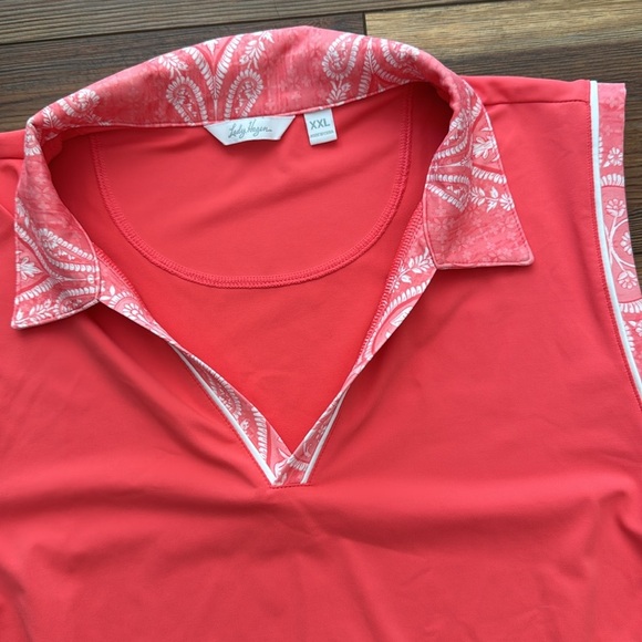 Lady Hagen sleeveless coral top XXL - Picture 2 of 4